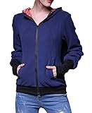 (トヨベイ)Toyobuy レディース 防寒 ベビーキャリア 産前産後兼用 授乳服 両側抱っこ対応 ママ コート マタニティウェア 妊婦ジャケット ブルー L