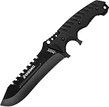 U.S. MARINES BY ELITE TACTICAL M-2003BK FIXED BLADE KNIFE [並行輸入品]