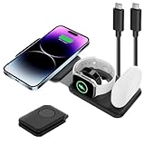 Wireless Charging Station for Apple Devices Fast Charger,Portable Phone Charger 3 in 1 Charging Station for Multiple Devices,for MagSafe Portable Charger for Samsung/iPhone/iWatch/Airpods