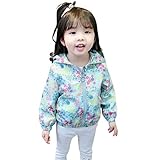 WIN花柄　ウインド ブレーカー フード ジャケット カッパ レイン コート 長袖 女の子 子供服　スプリングコート　キッズコート　子供服　子供コート　キッズ服　女の子服 (130cm, グリーン)