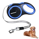 MIGHTYDUTY 犬用リード 自動巻き取り 長さ8M 荷重50KG 伸縮リード 滑り止め 小型犬 中型犬 大型犬対応 お出かけ 散歩 ブルー