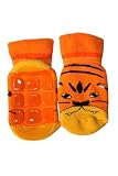 Weri Spezials High ABS terry Socks. Tiger cub, Orange, Size: 3-4 Years (23-26) by Weri Spezials