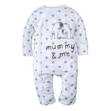 (ビッグエレファント) Big Elephant 1点セット男の子グレイ長袖ロンパーススリープウェアボディスーツ 3-18ヶ月 G63 (6-12ヶ月)