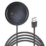 Fyvadio USBマイク、ミュートキー付きUSB会議用マイク、プラグ＆プレイ360°全指向性コンデンサーマイク、PC・ラップトップ用、オンライン通話・授業・録画ビデオ用（スピーカーではありません）