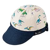 笑顔でおでかけベビー帽子・キャップ（日本製）　恐竜王者が大集合（生成）　B19007