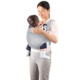 Yuda Baby Sling Elastic and Soft Baby Wrap for Birth to 3 yrs' Baby--100% Natural cotton (French Gre