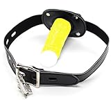 Ifukens 口枷ボールギャグ猿轡ペニスギャグさるぐつわ 女sm 拘束具 女性開口器拷問器具あだるとグッズ 女性 拘束具 コスプレsmグッズsmプレイ調教グッズm男向け アダルトグッズ口に縛られたおもちゃのチューニング 器具の口枷sm 拘束具 ハード調節可能な開口器具(ブラック,L)