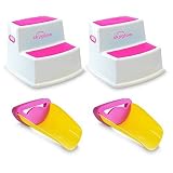 (2パック) 2ステップKid Step Stool with (2パック) 蛇口エクステンダーバンドルfor Toddlers & Kids、Essentialトイレトレーニングを、バスルーム、キッ