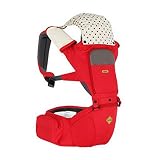 Crobe MIX Hipseat Carrier ミックスヒープシートキャリア 子守帯 赤ちゃんヒープシート ベビーキャリア ベビー用品 外出用品 (プッシュああレッド) [並行輸入品]