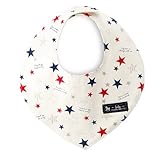 赤ちゃんにやさしい安心スタイ・ビブ・よだれかけ（三角・日本製）　コットン100％　吸水　吸湿　お出かけ　スタイ　三角タイプ　スターライトプラネット（アイボリー）　B0202700　日本製