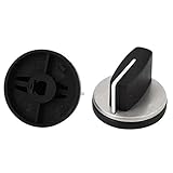 uxcell ガスストーブノブ　レンジノブ　ハンドルグリップ　交換部品　2個入　プラスチック製