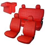 TRISTAR'S [ハイエース レジアスエース 200系 S-GL スーパーGL専用 1型～7型 対応] フロント・セカンド用 シートカバー | コンソールボックス付き アームレスト 同色セット（レッドレザー）