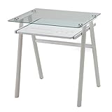 あずま工芸 ガラスデスク 幅70cm ガラス天板 ホワイト EDG-1971 生活用品 インテリア 雑貨 インテリア 家具 サイドテーブル ナイトテーブル top1-ds-1754108-ah [簡素パッケージ品]