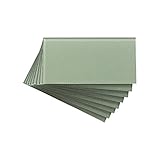 アスペクトPeel and Stick Backsplash FreshセージガラスBacksplashタイルサンプルのキッチン、トイレ( 3 " x 6 "サンプル)