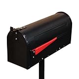 アメリカンポスト スタンドセット 郵便受け レトロ ブラック【幅16×奥行52×高120cm】 ink-sc3134039b-set