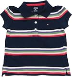 Tommy Hilfiger(トミーヒルフィガー) マルチボーダーストレッチポロシャツ(Navy) 12M(9-12ヶ月) [並行輸入品]