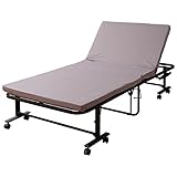 山善(YAMAZEN) 折りたたみベッド 低反発 ハイタイプ グレー SBT-10S(GY)