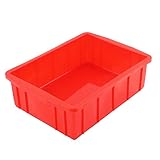 uxcell　ストレージボックス　長方形ボックス　プラスチック　25 x 18 x 8cm　レッド