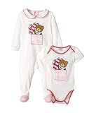 Moschino Kids Moschino Kids Teddy Bear Present Footie & Body Suit Gift Box Set (Infant) (並行輸入品) zikg