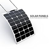 JETSUN ソーラーパネル 50W 18V Sunpower 単結晶 曲げ 可能 フレキシブル 太陽光発電 薄型 チャージャー