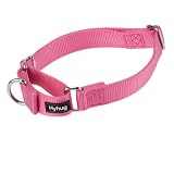 Hyhug マーティンゲール式 犬用首輪 バックル無し 耐久で丈夫なナイロン 多色 調節可能な訓練用首輪であり、小型犬、中型犬、大型犬に適用されるペット用品(ビッグ, キャンディピンク)