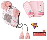 LaVie b058ギフトBOXベルトカバーチェリー&ニット帽アーガイルセットに可愛いケーブルオーガナイザークルーザーと水鉄砲ホーネット付きのラグジュアリーギフト