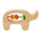Shumee Ele Rattle – Wooden Rattle and Teether for Babies。。。