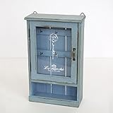 ガラス扉キーボックスブルー 6306
