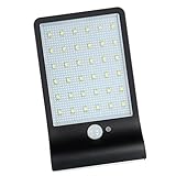 Baoblade 36LED　ソーラーライト　屋外　防水　省エネ　防犯　ウォールライト　人感センサー　白＆黒　ポール付き/ なし　玄関　通路　駐車場　常時点灯 - 黒；ポールなし
