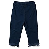 《H29年春物》(日本製) Pample Mousse(パンプルムース) ストレッチリップル裾レース付9分丈スパッツ 95cm/NB NO.DP-71306