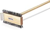 Carlisle 4002600 Wood Handle Broiler Master Brush Carbon Steel Bristles 30 Handle 1 Bristle Trim 30-