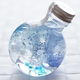 ハーバリウム 丸ボトル (グラデーションブルー)