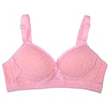 Domybest マタニティウェア 授乳肌着 インナー服 ストレッチレース 大きいサイズ レイヤード カシュクールタイプ スイカレッド 産前産後 出産準備 授乳服 柔らかく快適