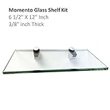 Fab Glass and Mirror Momento Glass Shelf Kit with Chrome Brackets 6 1/2 X 12 [並行輸入品]