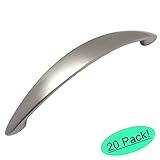 Cosmas ® 6003 – 128snサテンニッケルモダンキャビネットハードウェアハンドルプル – 5 "インチ( 128 mm )穴中心 – 20パック