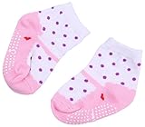 (ラボーグ)La vogue 男女兼用 綿製 滑り止め靴下 ベビーソックス フロアーショート靴下 赤ちゃん用短ソックス キッズ 子供 幼児 1-2歳ベビ-に ピンク