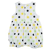 Junda　ベビー服 夏　はいはい　ロンパース　 綿　パジャマ　水玉柄