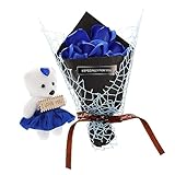 Garneck 1 セット ローズギフトボックス のどのバラ バレンタインソープローズ パイナップルのセンターピース ソープフラワーブーケ 