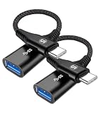 USB Type C 変換アダプタ【2本セット, 0.16m】OTG ケーブル, USB タイプc 変換アダプタ(Type C - USB 3.0 メス) 5Gbps高速データ転送 MacBook Pro/MacBook Air/iPad Pro/Galaxy S22/S21,iPhone 16 15 Pro Max Plus 等機種対応，Type-C端末とType-A機器接続-黒