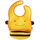 ルルハウス お出かけ 用 ベビー スタイ 食事 エプロン 持ち運び コンパクト 収納 (はちさん)