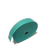 ECOKIJI(エコキジ)薄手 カバンテープ 厚み約1.4mm 綿ぽいポリエステル(幅20mm(長さ5m)くすみエメラルド(KTS20KE5)