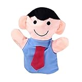 POTOJP 指人形 布の人形 家族みんなで指人形 マペットおもちゃ 縫いぐるみ 子供大好き 安心 布製 物語 童謡 おとぎ話 教育ハンドトイ 知能・五感 を育てる 動物 ごっこ遊び 25CM 1/6