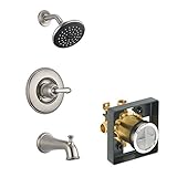 Delta Delta KTSDLI-T14494-SS Linden Tub/Shower Kit Pressure-Balance Single-Function Cartridge, Brill