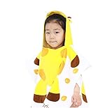 Tortor 1bacha(JP) バスローブ　子供　お風呂　プルー　　キッズ　触り心地も着心地も抜群　贈り物　癒される　ベビー服　赤ちゃん　カジュアル　可愛い　 (イエロー)