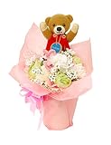 フラワーポットベア ギフト 誕生日 プレゼント 母 フェイクフラワー 花束　プティルウ製 (お母さん)