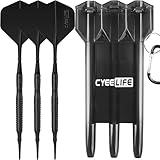 CyeeLife 90% 20g タングステンの専門ダーツ+ダーツケース+6 プラスチックの尾翼+30 ダーツ ティップ