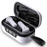 SLuB Bluetooth 5.1 イヤホン ワイヤレスイヤホン Bluetooth ヘッドセット Hi-Fi ノイズキャンセリング 左右分離型 タッチ式 軽量 瞬時接続 防水防滴 Type-C 充電ケース付き マイク内蔵 Siri対応 iPhone/iPad/Android適用 (ホワイト)