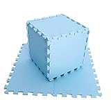 Baoblaze ベビージム　プレイマット　 ジョイントマット　厚め　カラーマット　約 11.81 * 11.81 * 0.31インチ　全6色 - 青