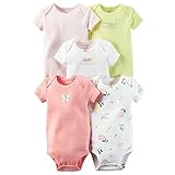 カーターズ Carter's 女の子用花と蝶のプリティパーフェクト半袖ボディースーツ5枚セット (18months(78-83cm)) [並行輸入品]