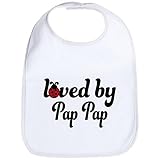 CafePress Loved By Pap Pap Ladybug Bib - Standard Cloud White by CafePress